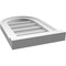 Ekena Millwork Round Top Surface Mount PVC Gable Vent w/ 2"W x 2"P Brickmould Sill Frame, 12"W x 18"H GVPRT12X1803SN - alternate 5